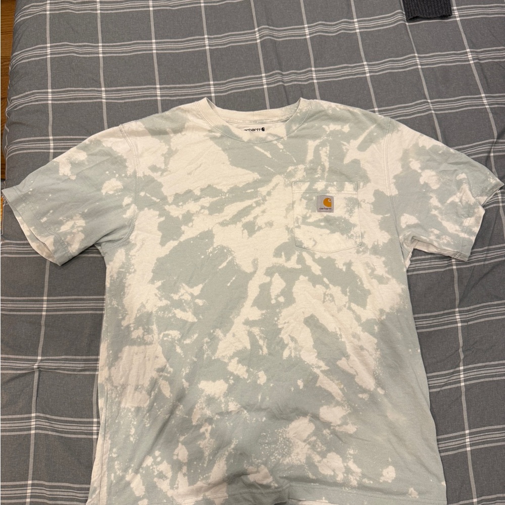 Carhartt Green and White Tie-Dye Tee